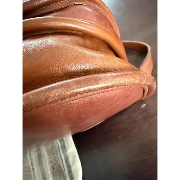 Vintage 90s Coach Prairie Bag 9954 British Tan Leather Flap Turnlock Crossbody B - Picture 11 of 14